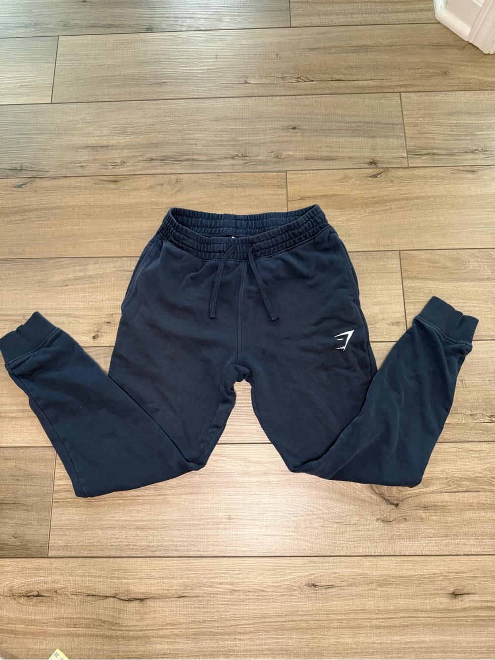 Gymshark Kids Navy Jogger Sweatpants with Logo